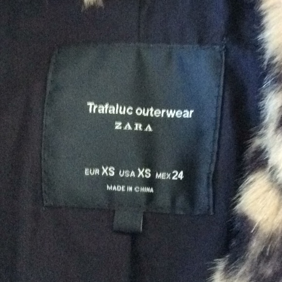 ZARA FAUX FUR LEOPARD COAT - XS - Picture 2 of 4